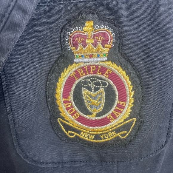 Triple Five Soul 555 Embroidered Crest Military Jacket Blazer size M Punk Emo - Picture 3 of 11